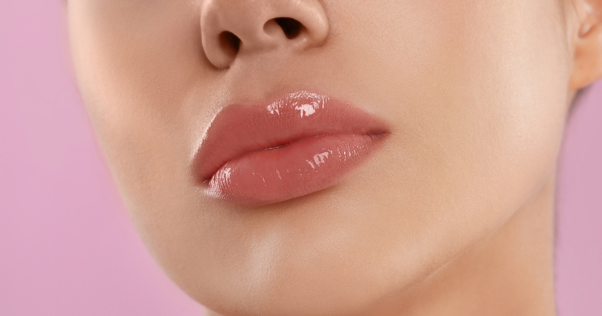 woman with plump lips